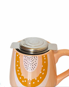 Tea strainer with lid and two handles