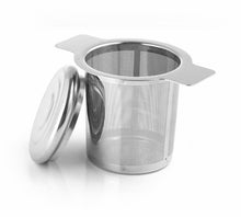 Load image into Gallery viewer, Tea strainer with lid and two handles
